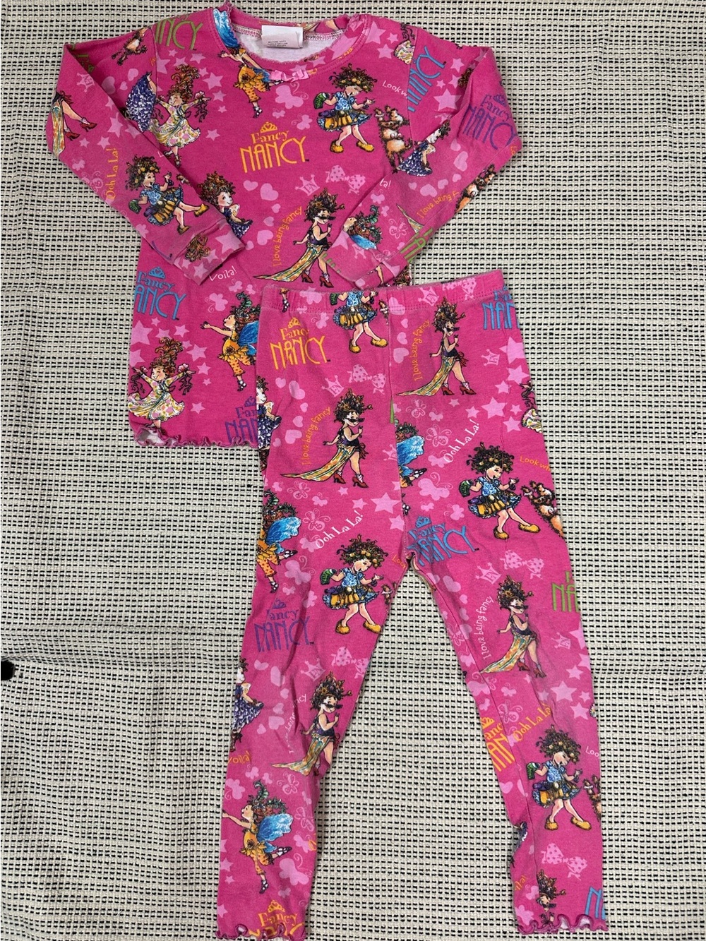 Girls Books to Bed Fancy Nancy Pink Pajama Long Sleeve and Pants Sleepwear Set